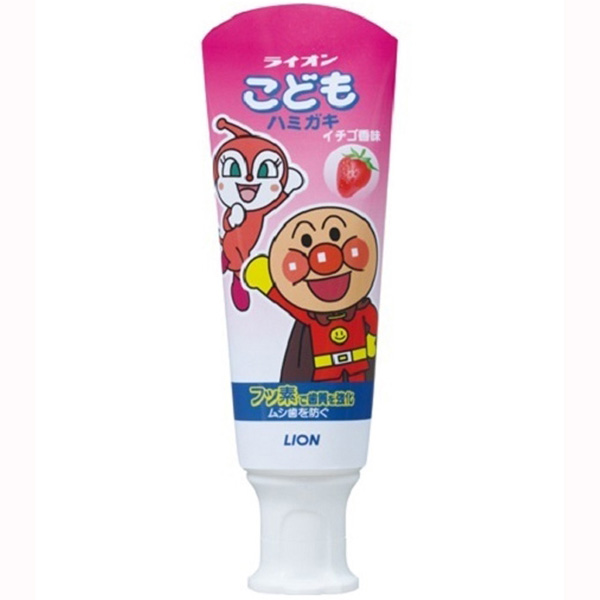 狮王lion面包超人儿童牙膏 草莓味