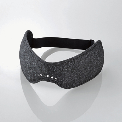 ELECOM 植物性碳纤维温热治疗用眼罩+耳罩 HCM-H02DG暗灰色