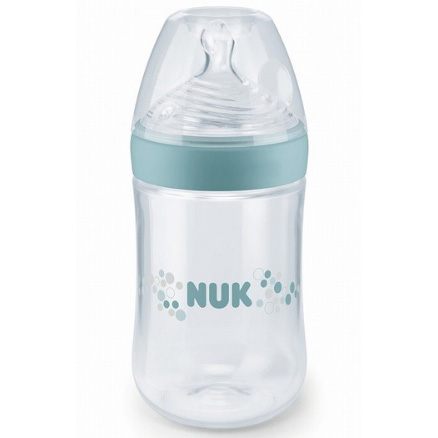 NUK自然母感宽口PP奶瓶260ml绿色
