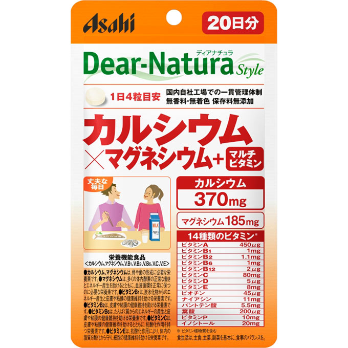 朝日 Dear-Natura Style钙×镁＋多种维生素