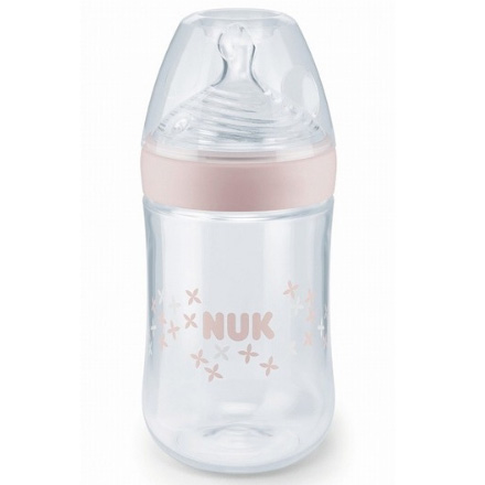 NUK自然母感宽口PP奶瓶260ml粉色