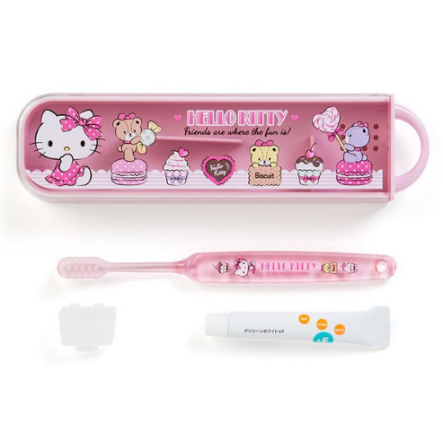 Hello Kitty 儿童便携式牙刷牙膏套装