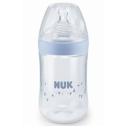 NUK自然母感宽口PP奶瓶260ml蓝色