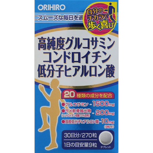 Orihiro 高纯度葡萄糖胺软骨素低分子玻尿酸270粒