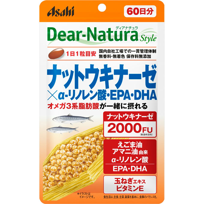 朝日 Dear-Natura Style 纳豆α亚麻酸EPADHA