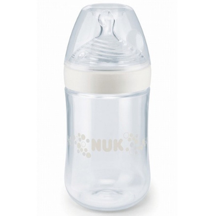 NUK自然母感宽口PP奶瓶260ml白色