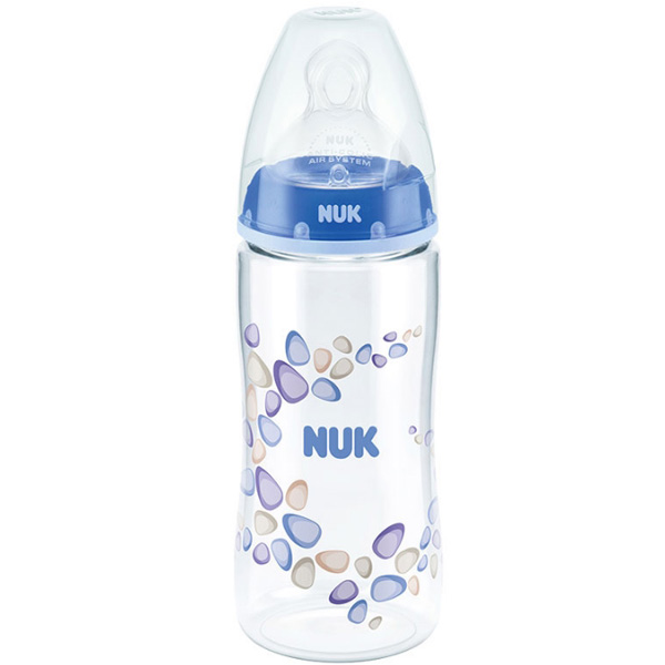 NUK宽口径PA奶瓶300ml蓝色