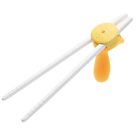 康贝 儿童进食训练筷左右手通用宝宝三段学习筷 橙色