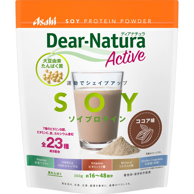 朝日 Dear-Natura Active 大豆蛋白质可可味