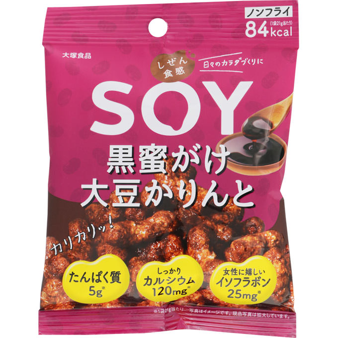 【日本直郵】大塚食品 天然口感SOY大豆零食 非油炸營養機能餅乾巧克力口味 24g